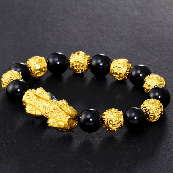 Serenemyst Sand Gold Color-Changing Pixiu Wealth Bracelet