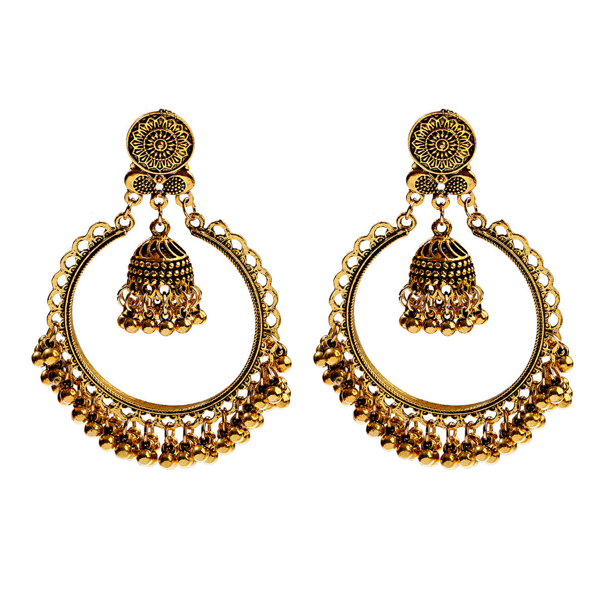 Serenemyst Handmade Bohemian Retro Ethnic Style Wealth Earrings