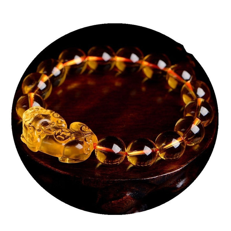 Serenemyst Natural Citrine Pixiu Energy Bracelet