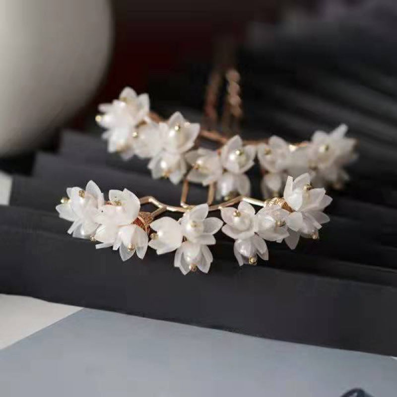 Serenemyst Handmade Orchid Flower Bell Healing Hairpin