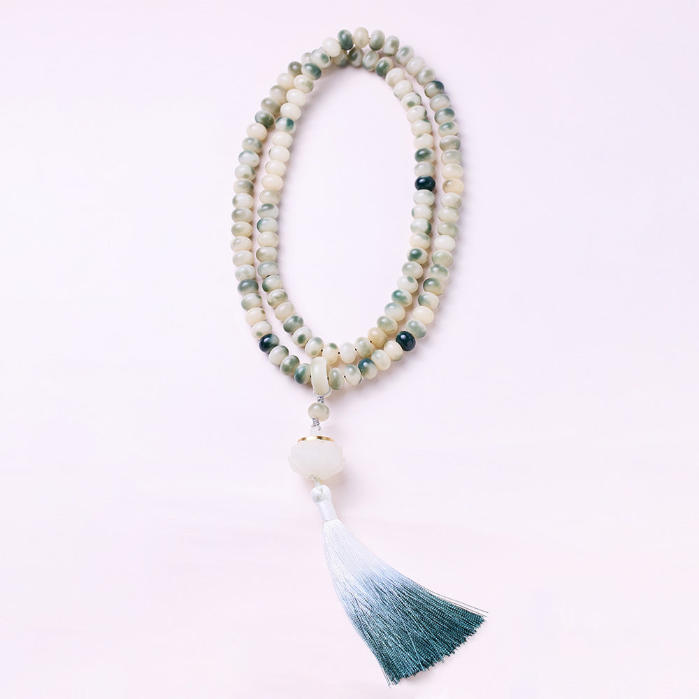 Serenemyst Natural Bodhi Seed Beads Harmony Wisdom Mala Bracelet