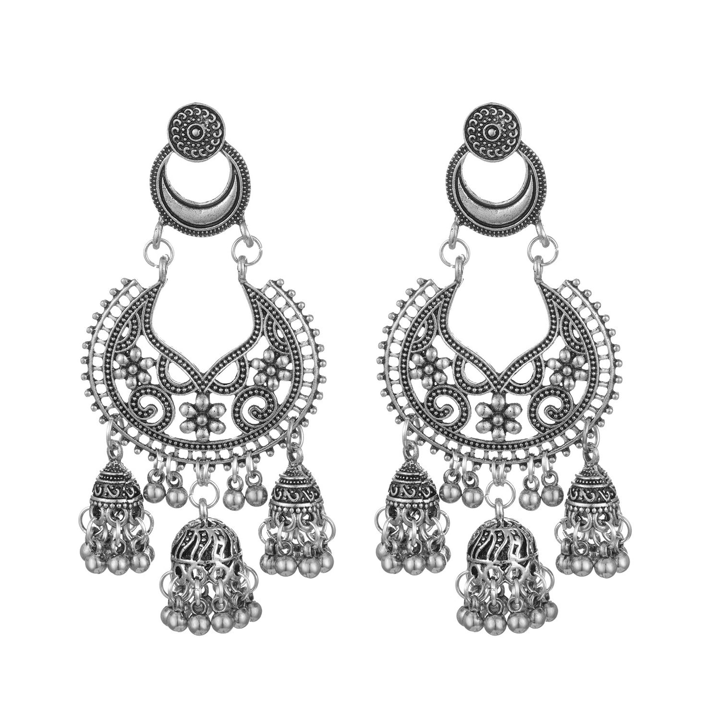 Serenemyst Handmade Birdcage Bell Pendant Wealth Earrings