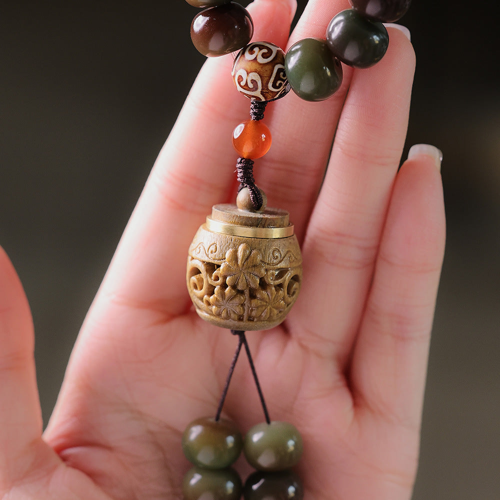 Serenemyst Natural Bodhi Seed Beads Harmony Wisdom Mala Bracelet