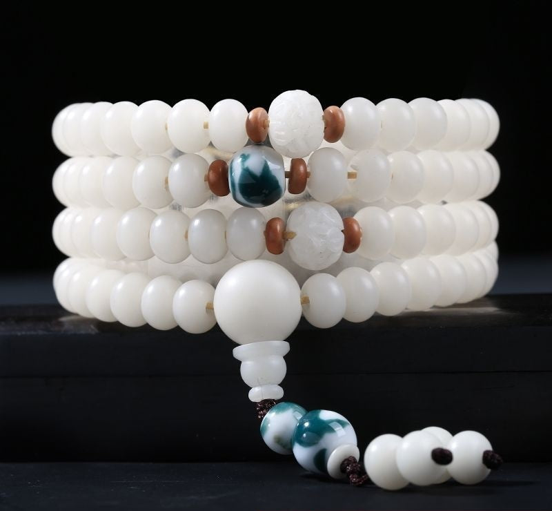 Serenemyst 108 Bodhi Seed Beads Harmony Mala Necklace Bracelet