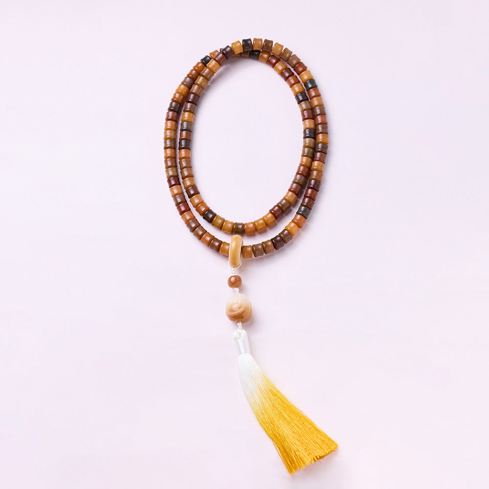 Serenemyst Natural Bodhi Seed Beads Harmony Wisdom Mala Bracelet