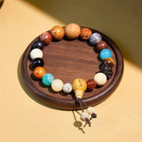 Serenemyst Natural Multiple-Kind Bodhi Seed Beads Wealth Bracelet