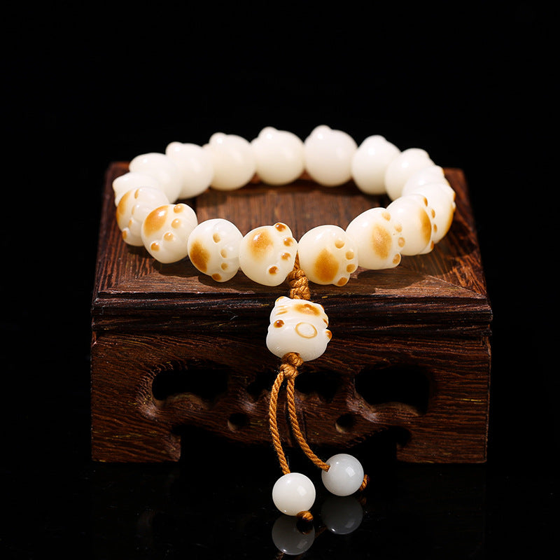 Serenemyst Handmade Bodhi Root Cat Claw Lucky Bracelet