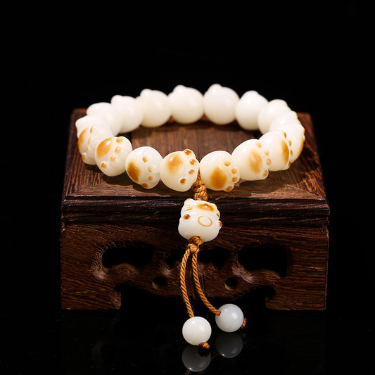 Serenemyst Handmade Bodhi Root Cat Claw Lucky Bracelet