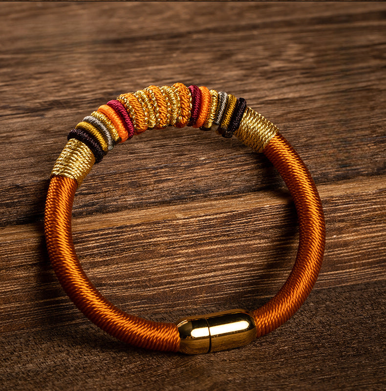 Serenemyst Handmade Red String Kasyapa Style Magnetic Buckle  Protection Bracelet