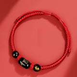 Serenemyst Red String Chinese Zodiac Peace Bead Protection Bracelet