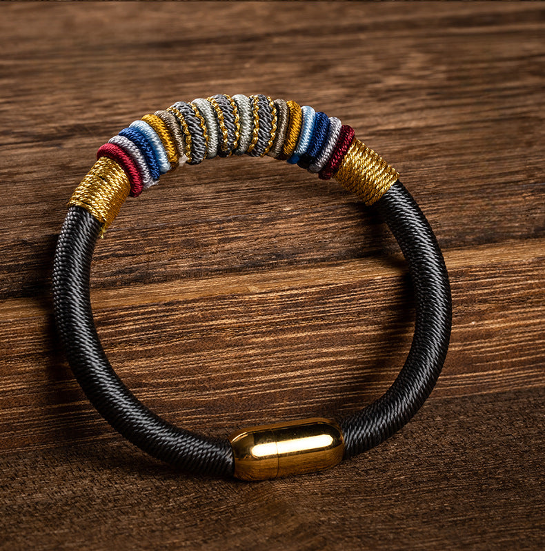 Serenemyst Handmade Red String Kasyapa Style Magnetic Buckle  Protection Bracelet