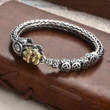 Serenemyst Handmade Braided Copper Coin Pixiu Wealth Gathering Bracelet