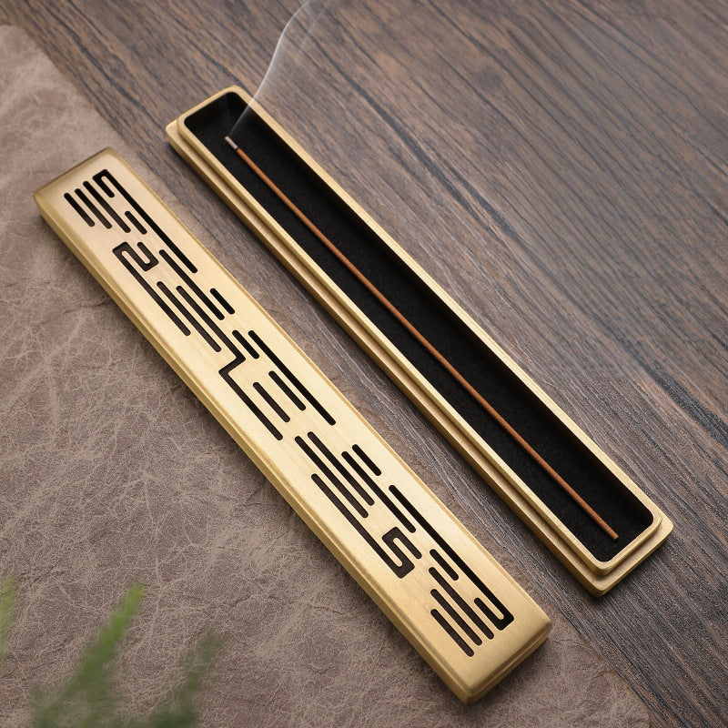 Serenemyst Pure Copper Vintage Hollow-out Meditation Incense Aromatherapy Box
