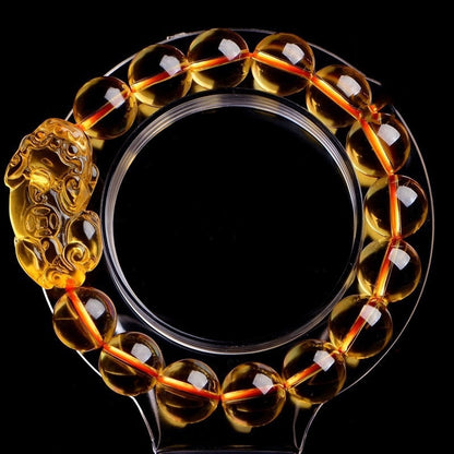 Serenemyst  Natural Citrine Pixiu Energy Bracelet