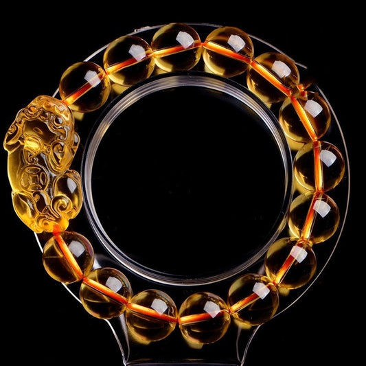 Serenemyst  Natural Citrine Pixiu Energy Bracelet
