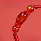 Serenemyst Red String Chinese Zodiac Peace Bead Protection Bracelet