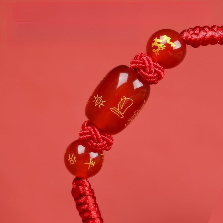 Serenemyst Red String Chinese Zodiac Peace Bead Protection Bracelet