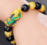 Serenemyst Sand Gold Color-Changing Pixiu Wealth Bracelet