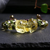 Serenemyst Natural Citrine Pixiu Healing Energy Bracelet