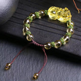 Serenemyst Natural Citrine Pixiu Healing Energy Bracelet