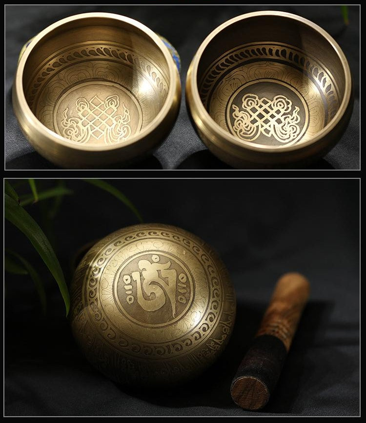 Serenemyst Handmade Tibetan Copper Singing Bowl for Meditation and Healing