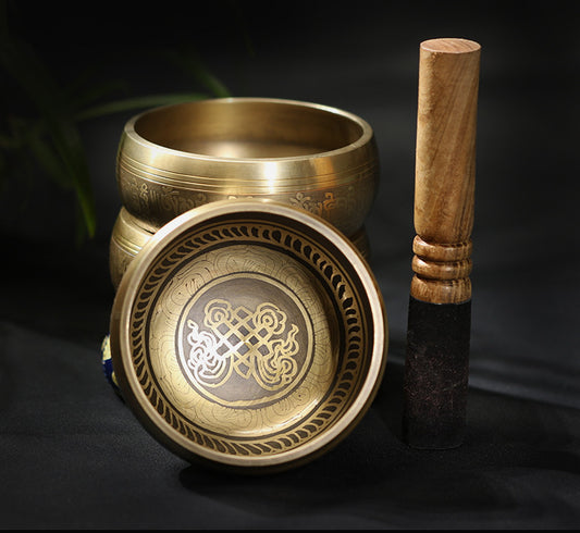 Serenemyst Handmade Tibetan Copper Singing Bowl for Meditation and Healing