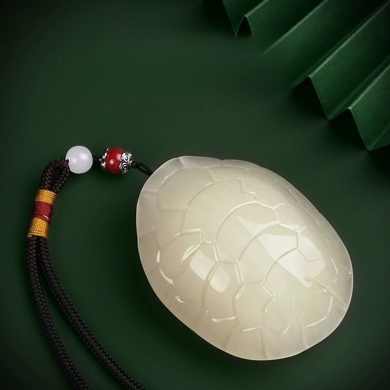 Serenemyst Hetian Jade Tortoise Shell Protection Hand-held Pendant
