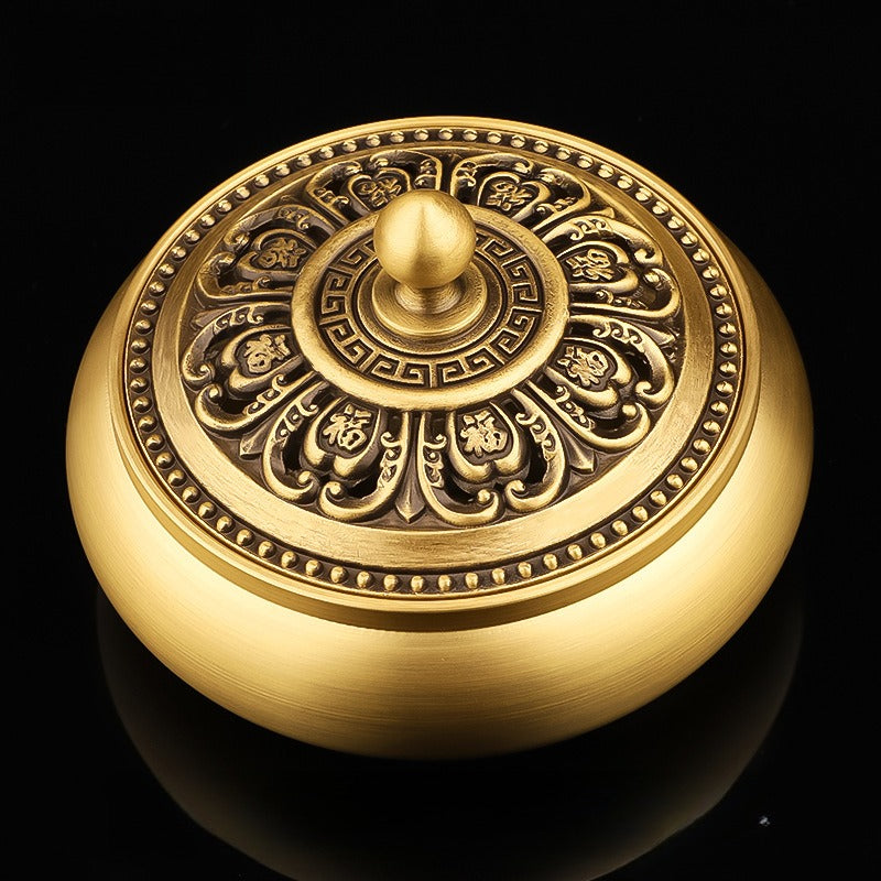 Serenemyst Pure Copper Double Koi Fish Meditation Healing Incense Burner