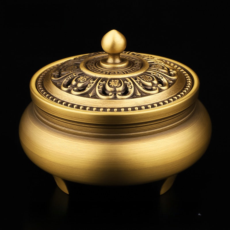 Serenemyst Pure Copper Double Koi Fish Meditation Healing Incense Burner