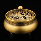 Serenemyst Pure Copper Double Koi Fish Meditation Healing Incense Burner