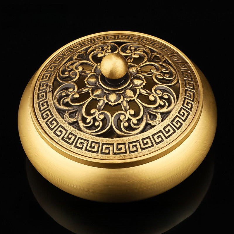 Serenemyst Pure Copper Double Koi Fish Meditation Healing Incense Burner