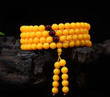 Serenemyst Natural Amber Beads Serenity Harmony Mala Bracelet