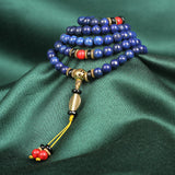 Serenemyst Natural 5A Imperial Lapis Lazuli 108 Beads Peace Harmony Bracelet