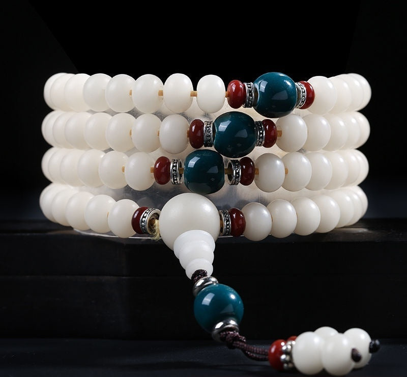 Serenemyst 108 Bodhi Seed Beads Harmony Mala Necklace Bracelet
