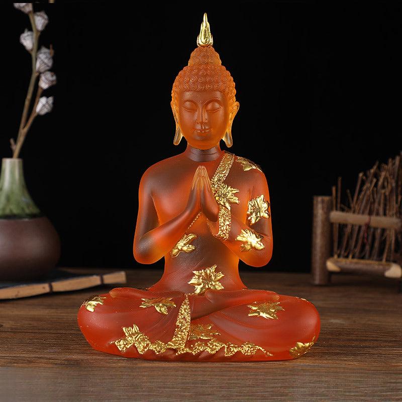 Serenemyst Handmade Resin Buddha Statue Protection Decoration
