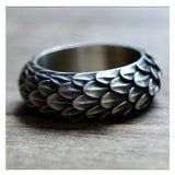 Serenemyst Retro Domineering Dragon Scale Protection Ring
