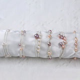 Serenemyst Natural Round Pearl Copper Silver-Plated  Healing Purity Bracelet