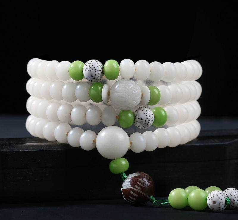 Serenemyst 108 Bodhi Seed Beads Harmony Mala Necklace Bracelet