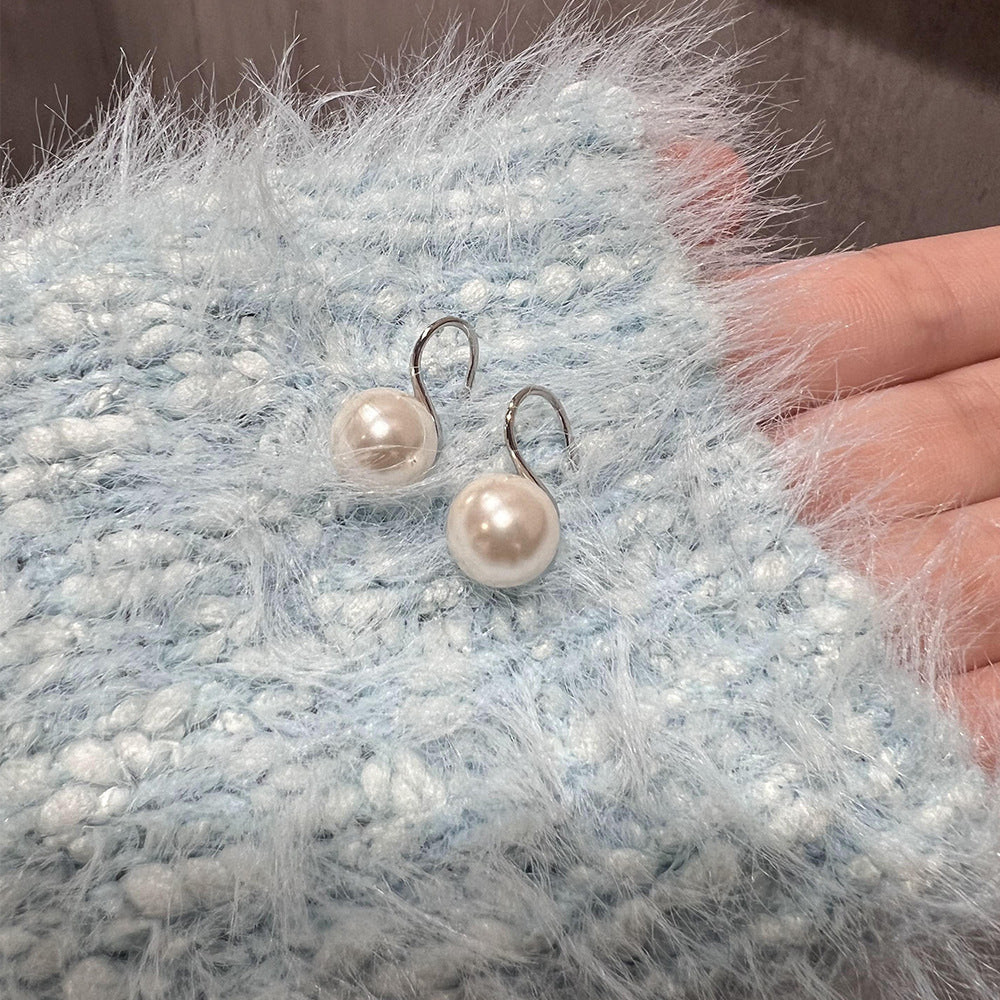 Serenemyst Natural Round Oceanic Pearl  Healing Charm Earrings