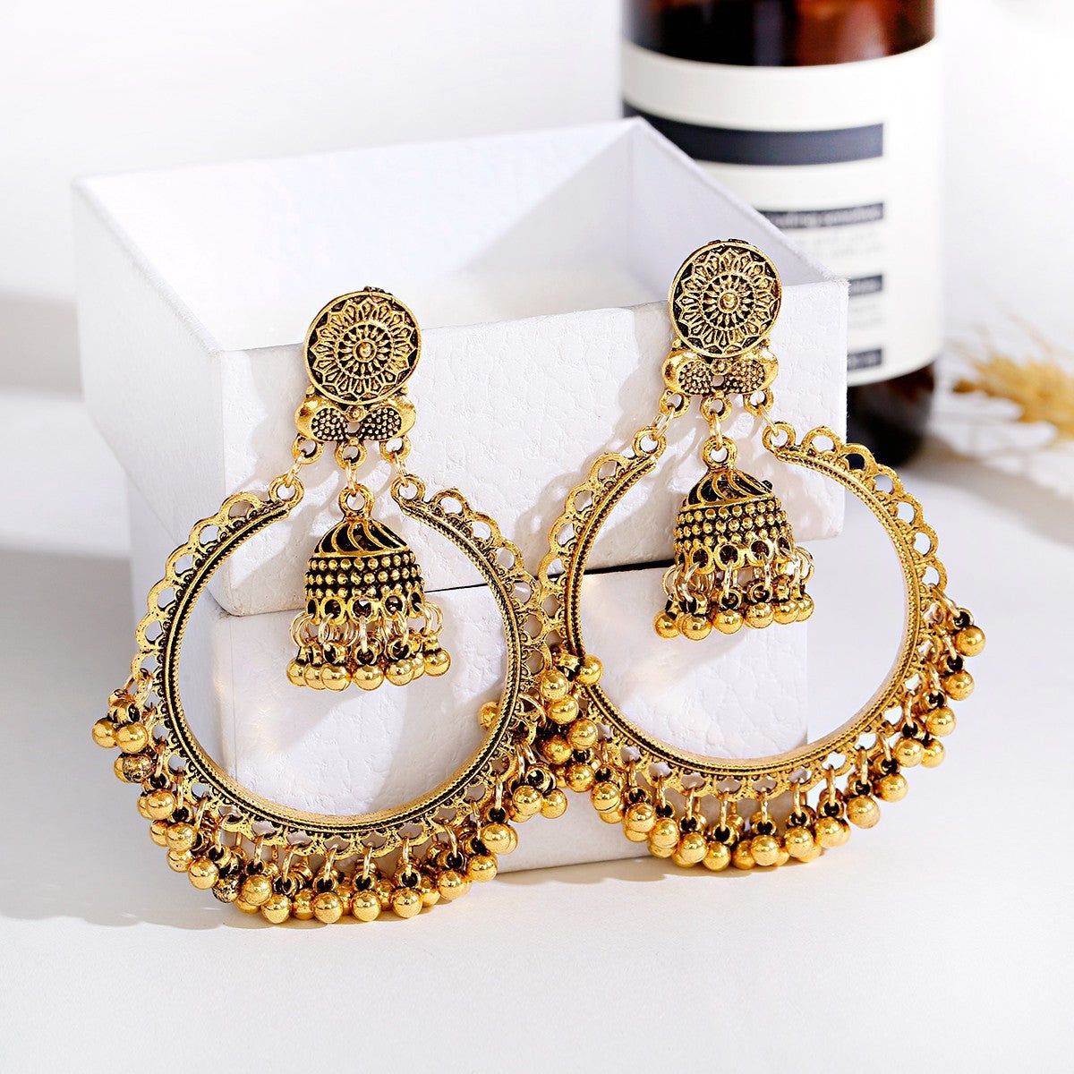 Serenemyst Handmade Bohemian Retro Ethnic Style Wealth Earrings