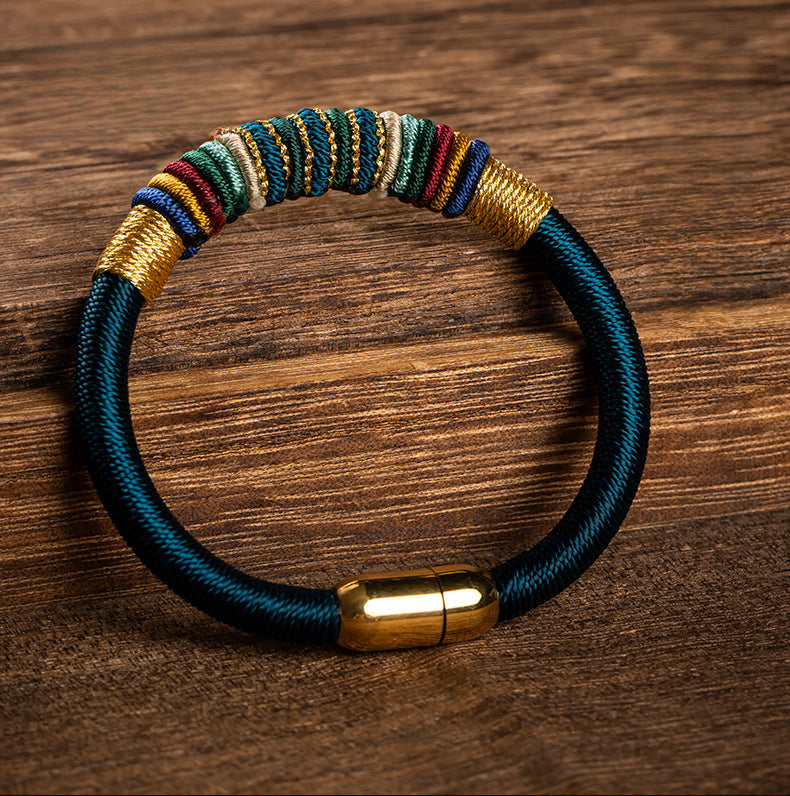 Serenemyst Handmade Red String Kasyapa Style Magnetic Buckle  Protection Bracelet