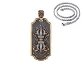 Serenemyst Tibetan 925 Sterling Silver Copper Vajra Pendant Protection Necklace