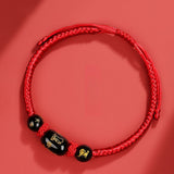 Serenemyst Red String Chinese Zodiac Peace Bead Protection Bracelet