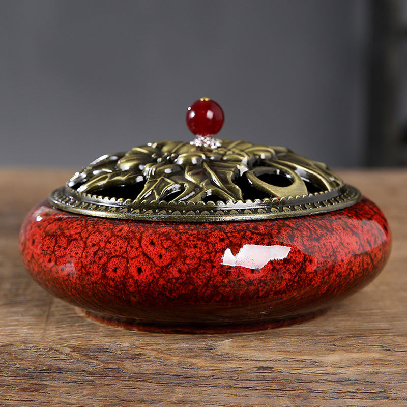 Serenemyst Handmade Dehua Ceramic Healing Harmony Incense Burner