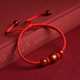 Serenemyst Twelve Zodiac Red String Red Agate Fortune Bead Bracelet