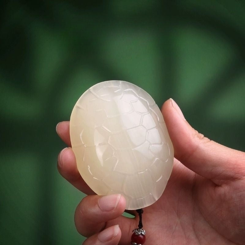 Serenemyst Hetian Jade Tortoise Shell Protection Hand-held Pendant