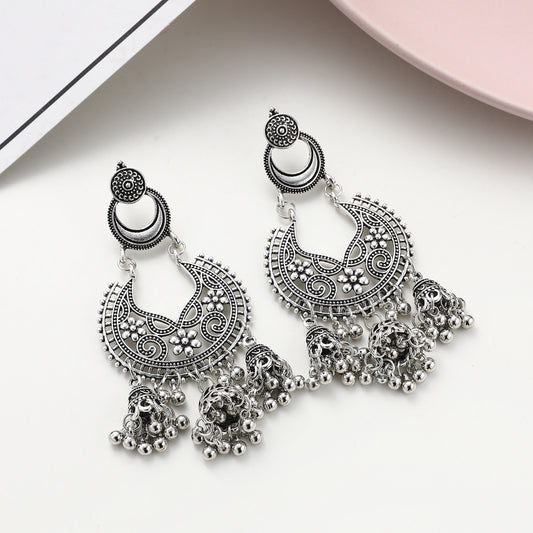 Serenemyst Handmade Birdcage Bell Pendant Wealth Earrings