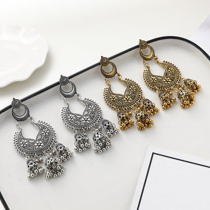 Serenemyst Handmade Birdcage Bell Pendant Wealth Earrings