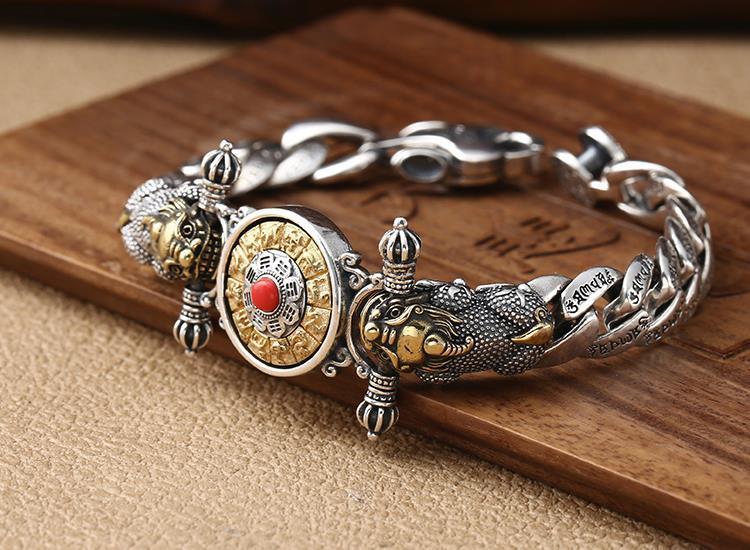 Serenemyst  925 Silver Retro Vajra Pixiu Bracelet
