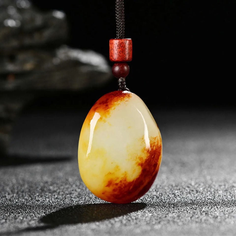 Serenemyst Natural Hetian Original Jade Purity Pendant Necklace